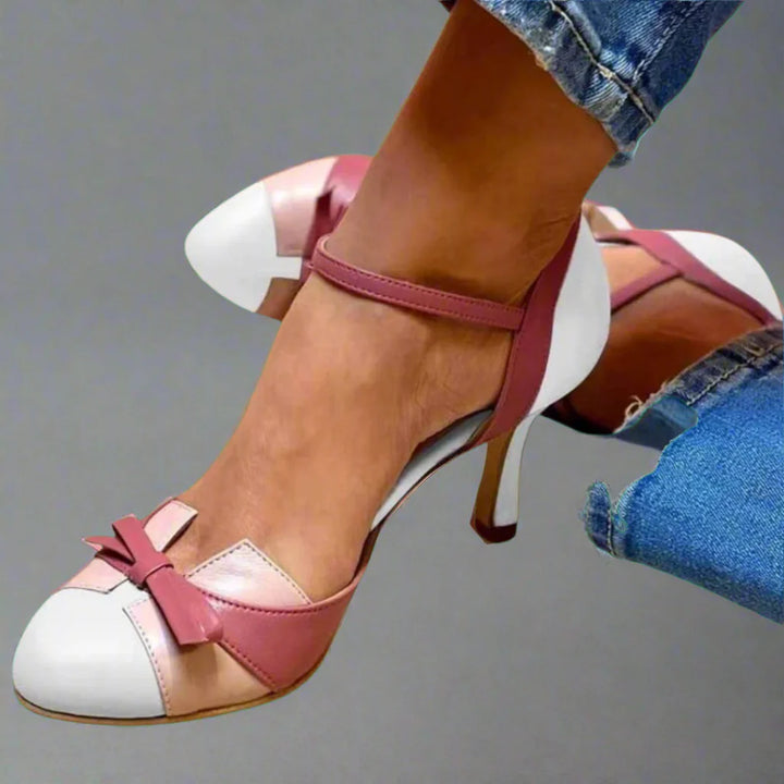 Alessa | Block Heel Sandals with Elegant Crossover Straps