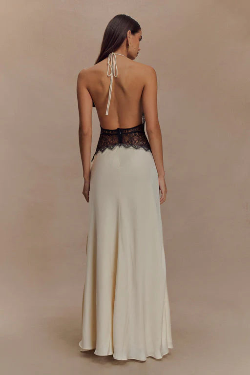 Maïra | Lace Backless Maxi Dress