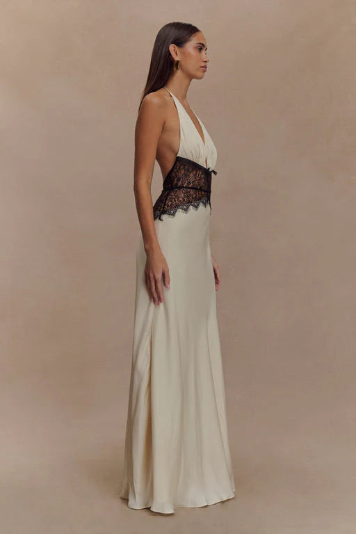 Maïra | Lace Backless Maxi Dress