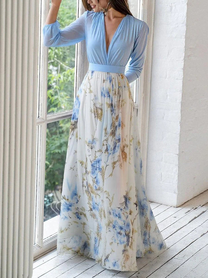Alessia | Long Floral Print Dress