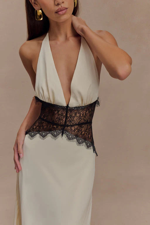 Maïra | Lace Backless Maxi Dress