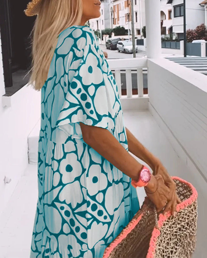 Aria | V-Neck Flowy Maxi Dress