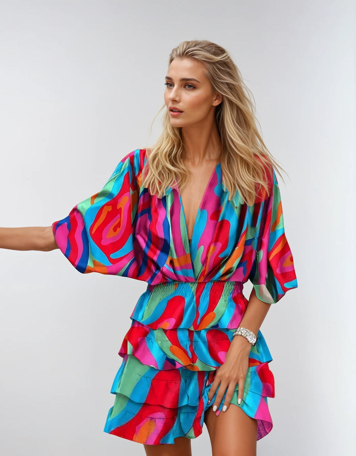 Sinaé | Elegant Mid-Length Floral Dress