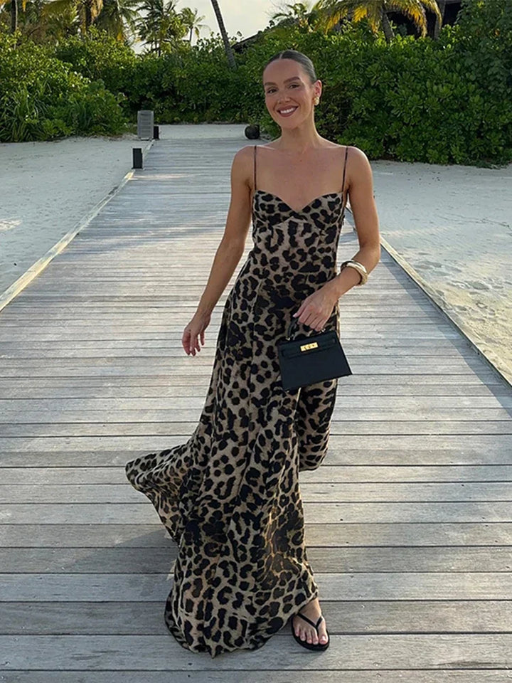 Elara | Backless Draped Maxi Dress