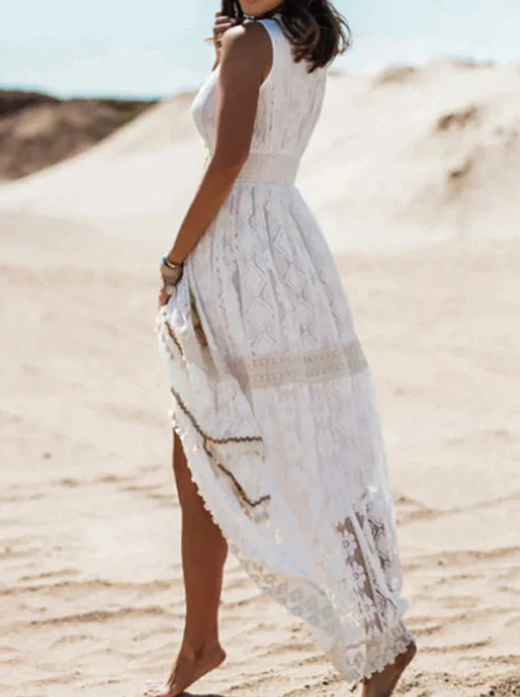 Eloria | Strappy Chiffon-Draped Maxi Dress