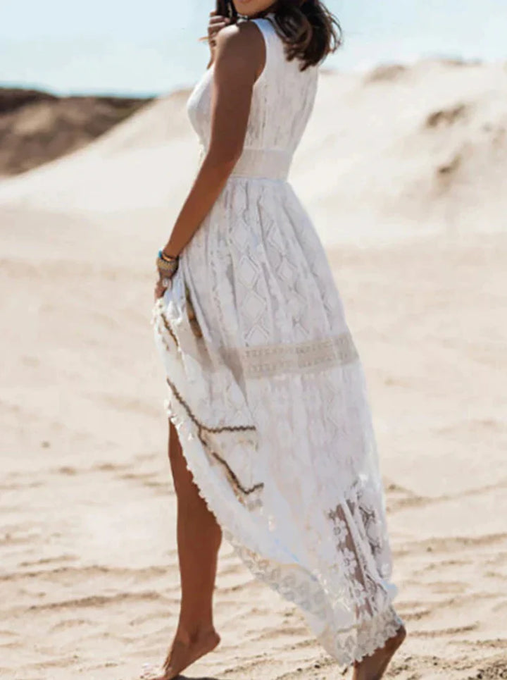 Eloria | Strappy Chiffon-Draped Maxi Dress