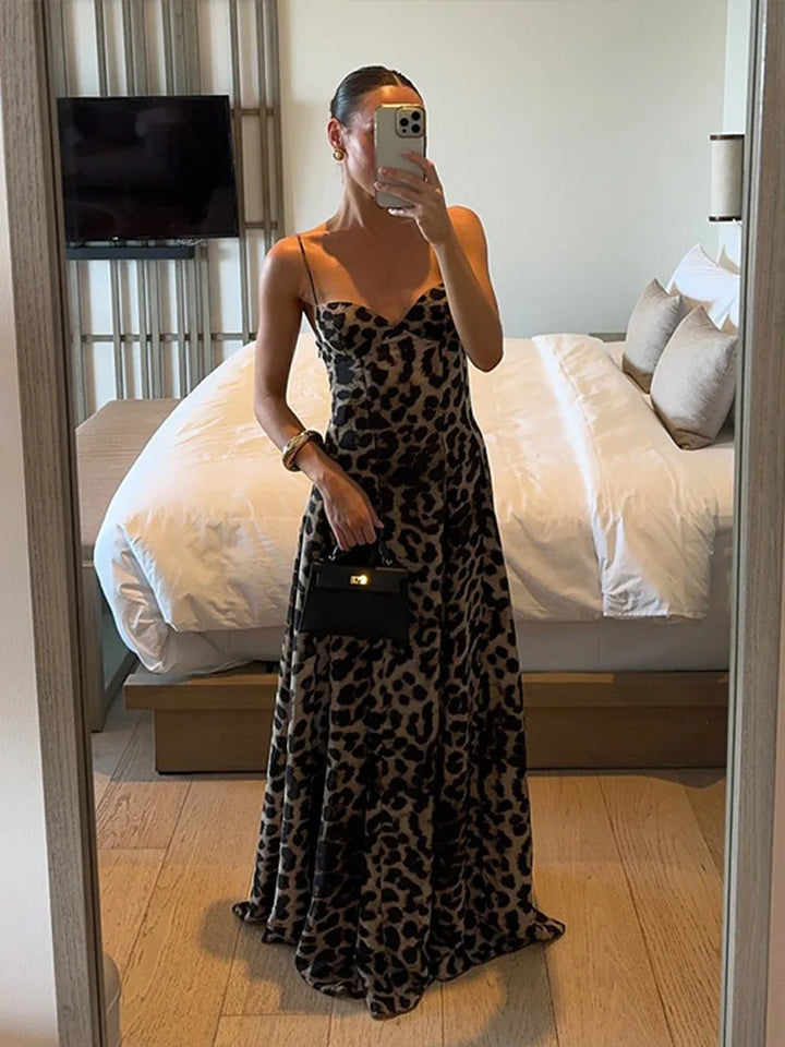 Elara | Backless Draped Maxi Dress