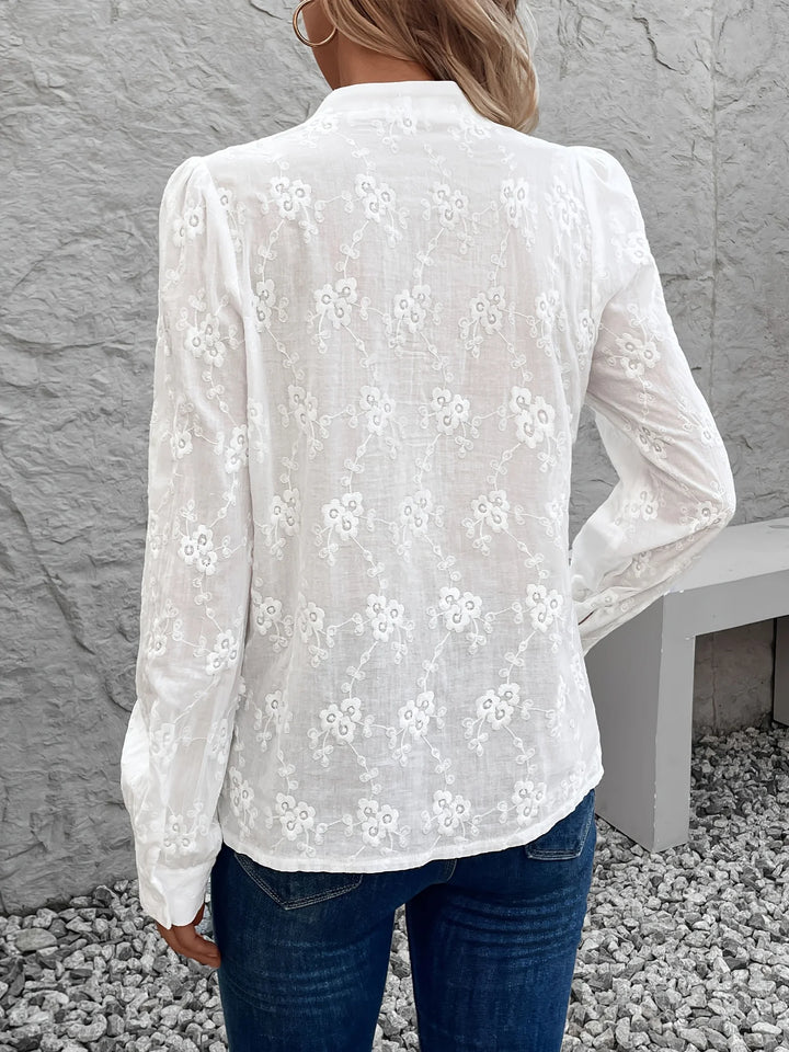 Saria | Embroidered Cotton Blouse